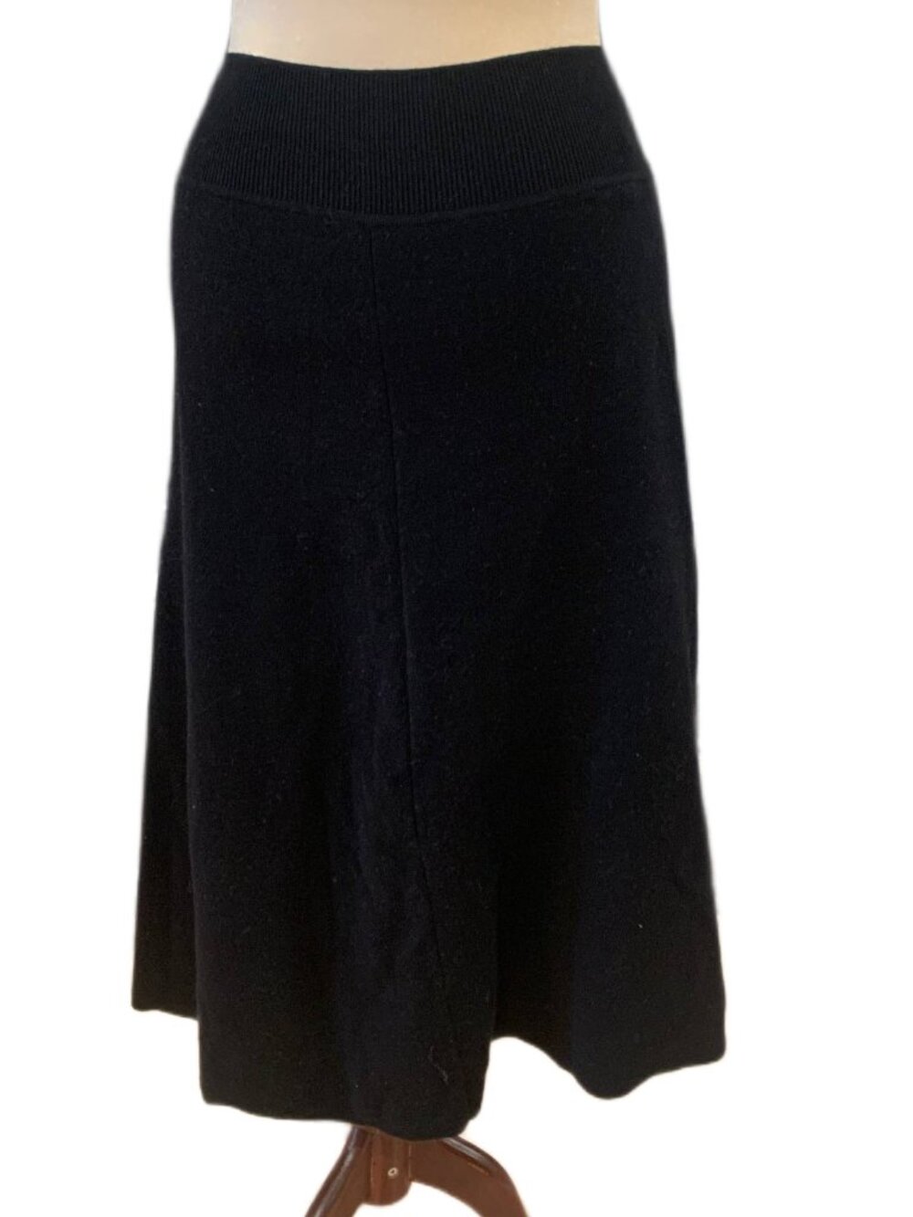 Uniqlo x Lemaire Black Wool Blend A‑Line Knit Skirt Size L